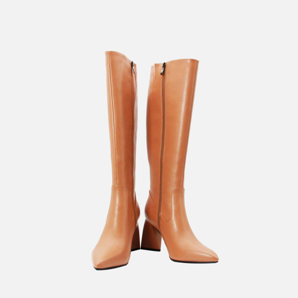 Womens tan knee high clearance boots uk