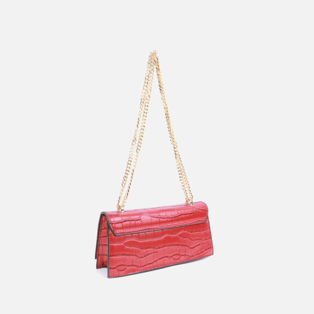 Snake print sling on sale bag