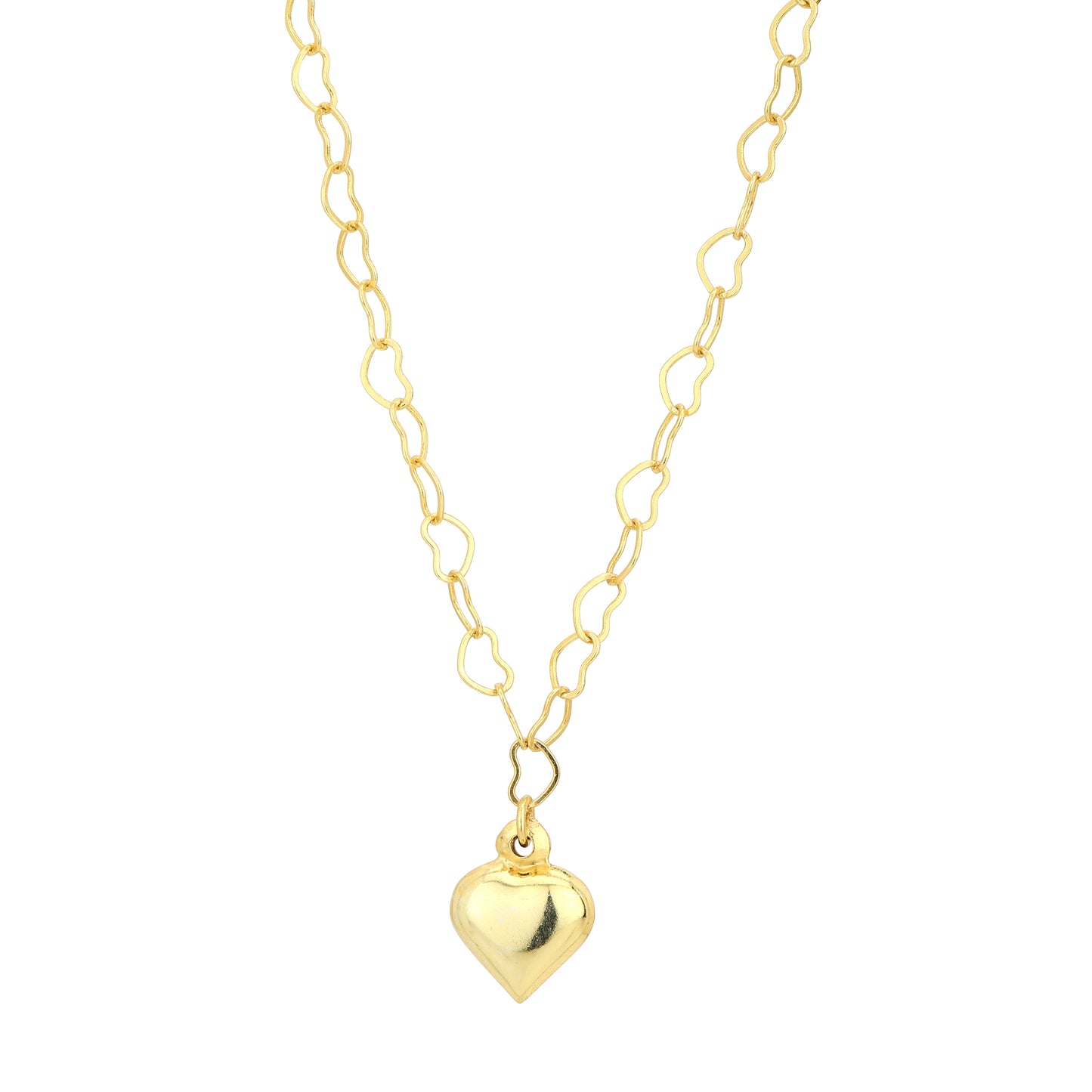 Carlton London Gold Love Heart Charm Pendant Necklace